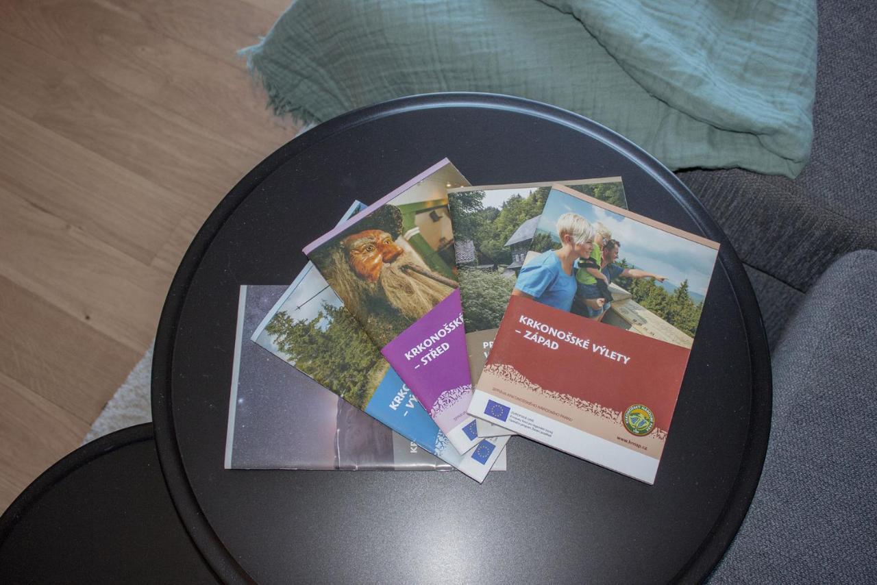 Enjoyharrachov - Atraktivni Slunny Klimatizovany Apartman 14 V Centru Harrachova Se Saunou, Parkovanim, Wifi-Wlan, Sat, Herni Konzoli, Pc S Win 10, Netflix Zdarma A Moznosti Dobijeni Auta S Jedinecnym Vyhledem Na Certovu Horu Se Skokanskymi Mustky Luaran gambar